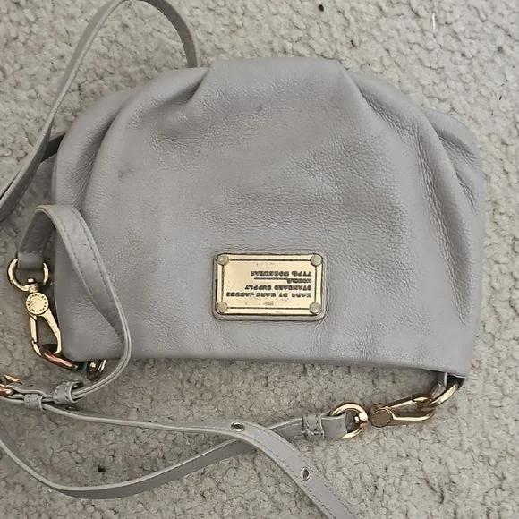Gray Leather Crossbody Bag - Picture 1 of 4